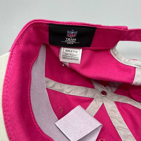 Seattle Seahawks Hat Youth Girls 7 - 16 Pink NFL Team Apparel Strap Back Cap New - Picture 6 of 7